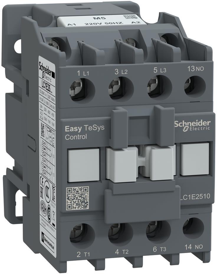 Контактор TeSys E 3P 11kW (25A AC-3) 1NO 220V 50Hz SE, SCHNEIDER ELECTRIC НИСКО НАПРЕЖЕНИЕ, LC1E2510M5
