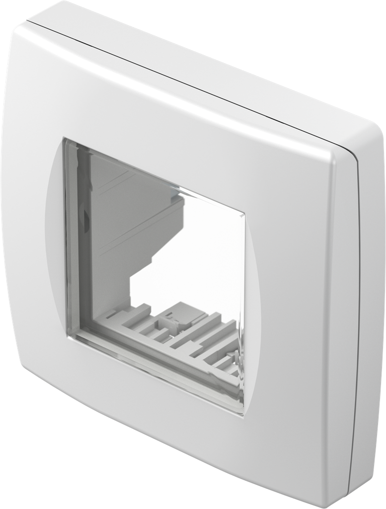 Конзола за скрит монтаж IP55 2 мод. цвят Бял гланц Modul TEM, AQ21PW