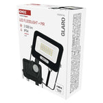 Прожектор LED 20W 4000K 2000lm 120° x 120° 20000h IP65 черен с датчик GLARO EMOS, ZS2324B