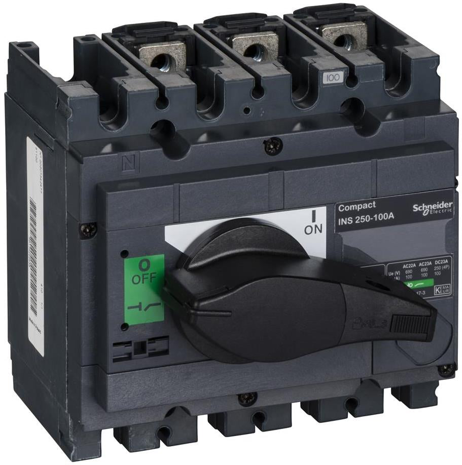 Товаров прекъсвач INS250 3P 100A с ръкохватка SE, SCHNEIDER ELECTRIC НИСКО НАПРЕЖЕНИЕ, 31100