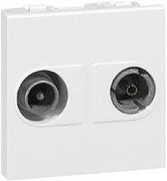 Розетка TV+R 2 мод. цвят бял Mosaic Legrand, LEGRAND, 78788