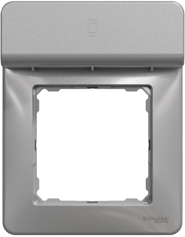 Рамка 1х с поставка за телефон цвят Алуминий Sedna SE, SCHNEIDER ELECTRIC, SDD313809