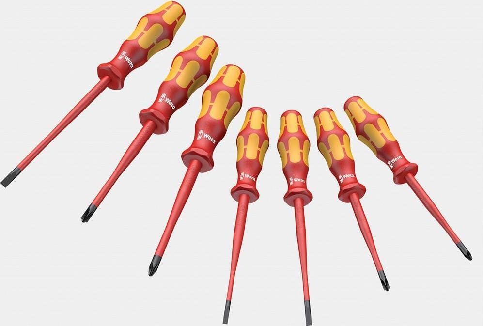 Комплект отвертки, 3х шлиц, 2х PH и 2x PZ/S, 16x/7 Kraftform VDE 1000V Wera - W135961