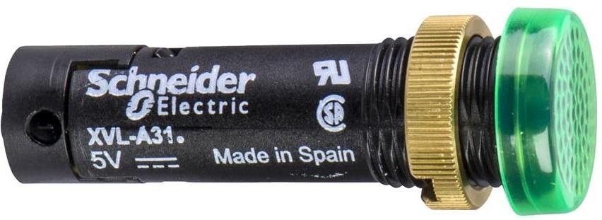 Сигнална лампа LED монолитна зелена 24Vdc Ø12mm XVL SE, SCHNEIDER ELECTRIC НИСКО НАПРЕЖЕНИЕ, XVLA333