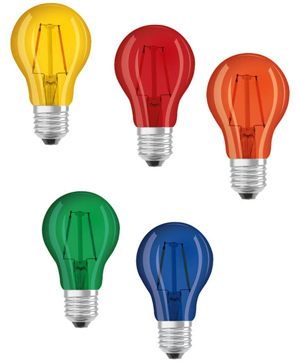 ПАКЕТ ОТ 5 ЦВЕТНИ LED  ЛАМПИ pack 5 LED STAR CLA Decor Color Box 15 2,5W/827 E27 LEDVANCE