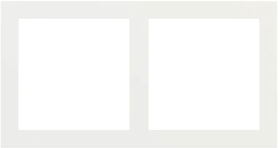 Рамка 2х 60x60 FF/Linea71 Fenix White Malè EKINEX, EK-P2S-FBM