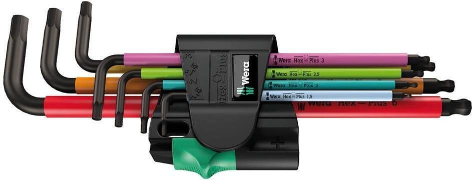 Комплект шестограми, 7х (1.5…6), в щипка, 950 SPKL L-key Multicolour Magnet Wera - W022534