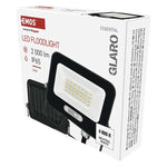 Прожектор LED 20W 4000K 2000lm 120° x 120° 20000h IP65 черен GLARO EMOS, ZS2224B