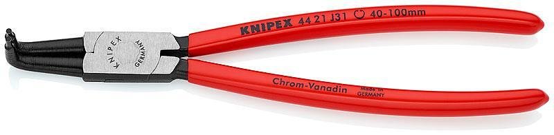 Зегер клещи под ъгъл 90°, Ø40-100мм, червена ръкохватка 215мм, Knipex - K4421J31