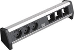 Модул DESK 1 с 3х Шуко и 3х празни модула, цвят Черен, Bachmann, BACHMANN, B902.002