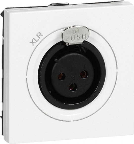 Розетка XLR 3 пина Female цвят бял Mosaic Legrand, LEGRAND, 78755