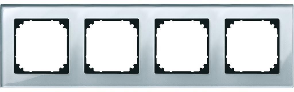 Рамка 4х цвят Диамант, стъкло System M Merten SE, SCHNEIDER ELECTRIC, 489460