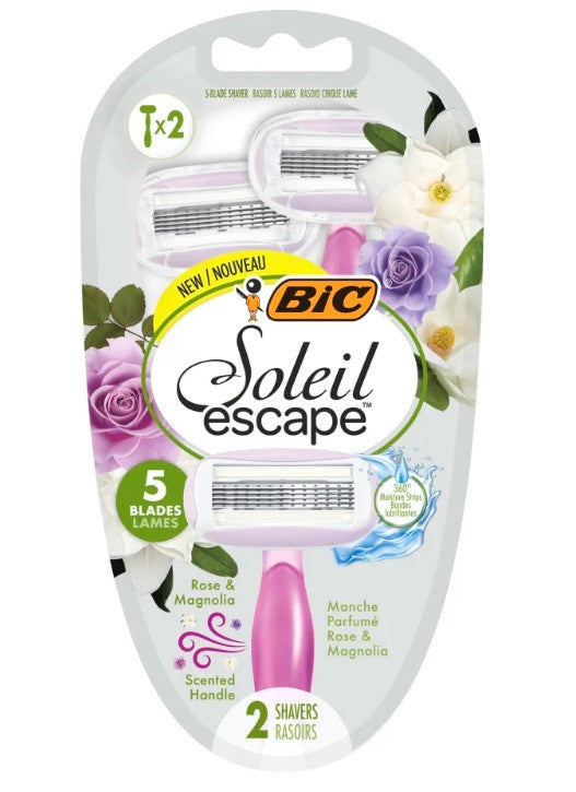 БЛИСТЪР ДАМСКИ САМОБРЪСНАЧКИ ОТ 2БР. SOLEL ESCAPE 5 РОЗА/МАГНОЛИЯ BIC