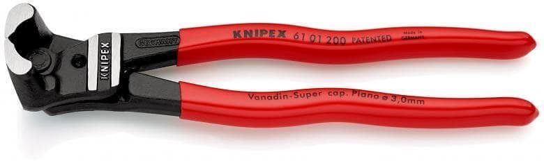 Клещи болторези под ъгъл 85˚ усилени, червена ръкохватка 200мм, Knipex - K6101200