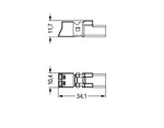 Щекер 2P 1,50 mm2 черен WINSTA® MINI Wago, WAGO, 890-212