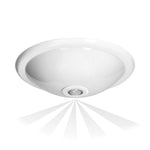 Плафон Virone CL/2xE27R-2 със сензор за движение и светлина, 2x LED крушки E27 10W 4000K включени, поликарбонатен дифузер, Бял, 300x96,8 мм