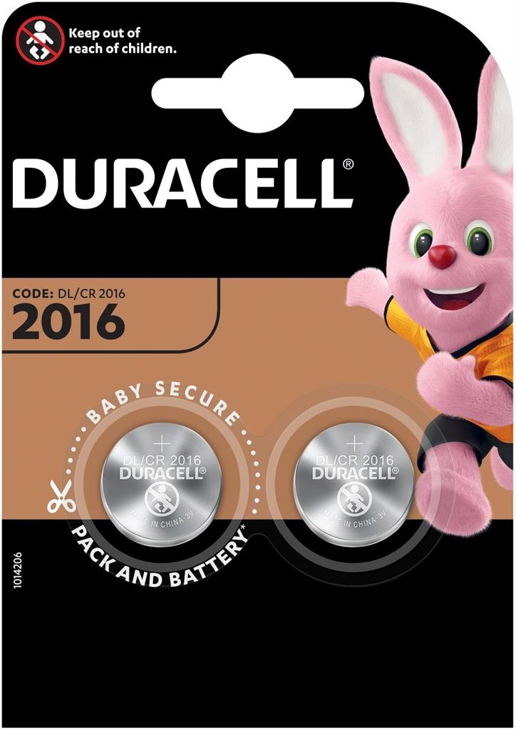 Батерия 2016 3V Duracell, DURACELL, DUR2016