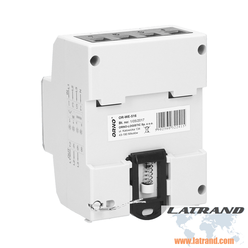Трифазен електромер за ДИРЕКТНО мерене на ел. енергия, Modbus, еднотарифен - OR-WE-516
