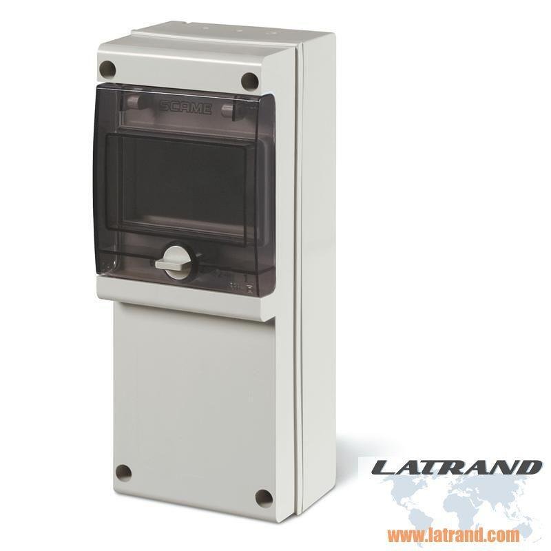 Табло за индустриални контакти /без отвори/ и 4 DIN модули IP66, 110x280x95mm серия BLOCK Scame - 632.1510-000