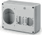 Табло за индустриални контакти IP54, UV, стенен монтаж, серия ADAPTO (1х32A и2хШуко) Scame-625.2000-000