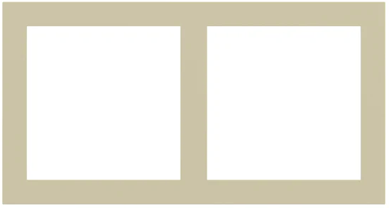 Рамка 2х 60x60 FF/Linea71 Fenix Beige Luxor EKINEX, EK-P2S-FBL