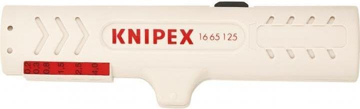 Инструмент за заголване на LAN кабели, сива ръкохватка 125мм, с фиксатор, Knipex - K1665125SB