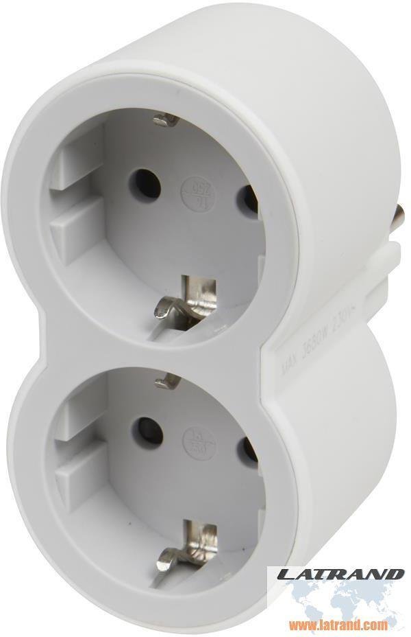 Адаптер за контакт 2х Шуко бял NEW Legrand - 694516