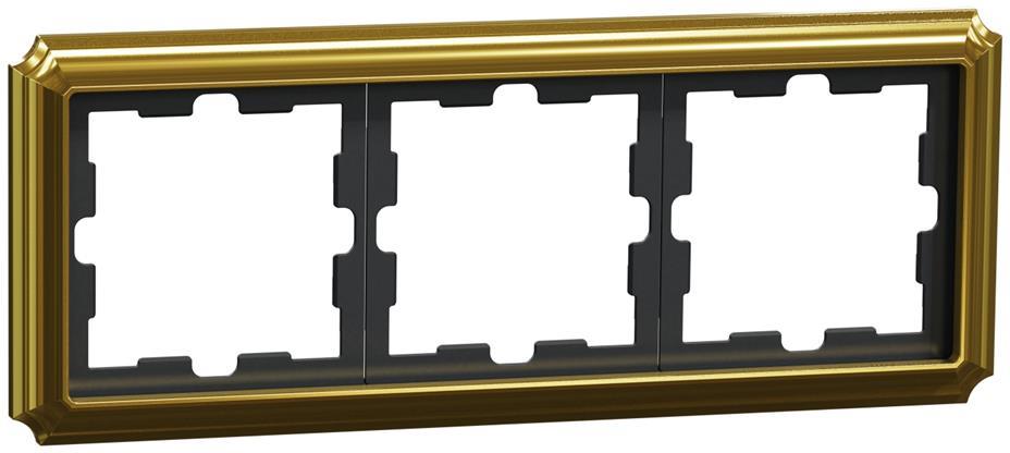 Рамка 3х цвят Злато D-Antique Merten SE, SCHNEIDER ELECTRIC, MEG4030-4741