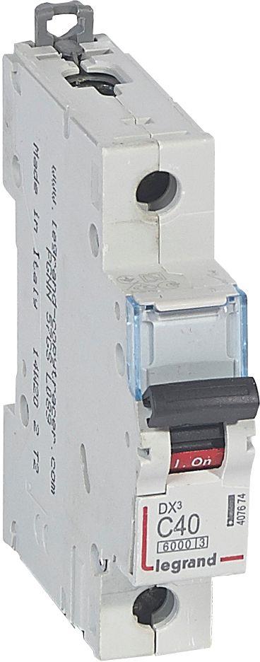Автоматичен прекъсвач DX3 1P 40A крива С 6kA Legrand, LEGRAND НИСКО НАПРЕЖЕНИЕ, 407674