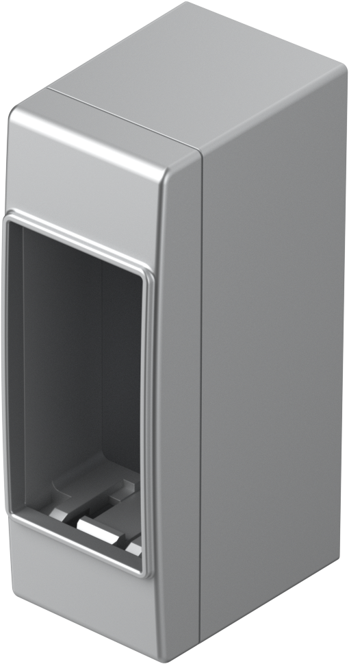 Конзола за открит монтаж IP40 1 мод. цвят Сребро мат Modul TEM, AC11ES