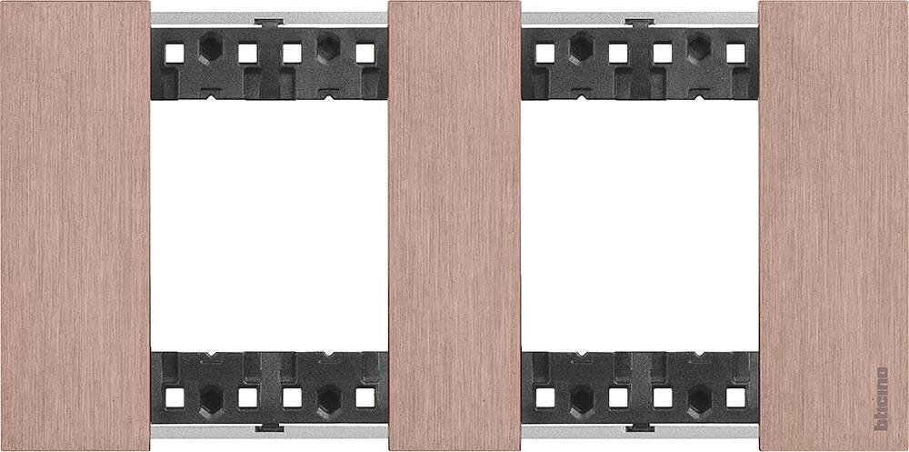 Рамка 2x2 мод. метална цвят Мед (Copper) Living Now Bticino - KA4802M2ZM