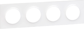Рамка 4х цвят Бял Odace Styl SE /до изчерпване/, SCHNEIDER ELECTRIC, S520708