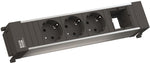 Модул за POWER FRAME 4M с 3х Шуко и 1х празен модул, цвят Черен, Bachmann, BACHMANN, B916.006