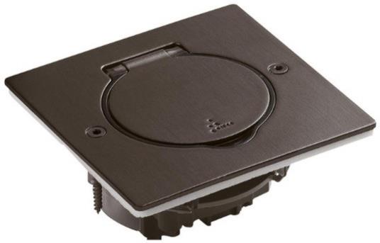 Метална основа Brown steel квадратна IP44/IK08 Legrand, LEGRAND, 89750