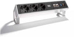 Модул DESK 2 с 3х Шуко, 2xRJ45 Cat.6, USB 3.0 и HDMI, цвят Бял, Bachmann, BACHMANN, B902.302
