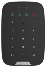 Безжична сензорна клавиатура с LED индикация и RFID, черен, KeyPad Plus Ajax, AJAX, 38252.83.BL1