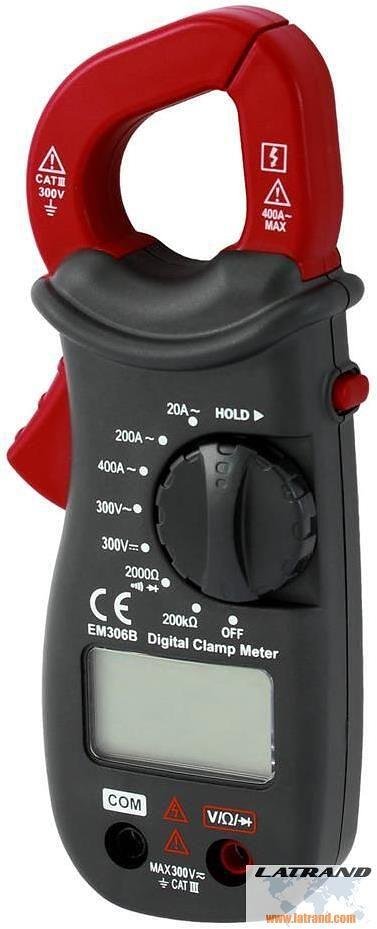 Дигитални амперклещи AC/DC 300V, 200Ohm, AC 20-400A кат.III до 300V Commel - C450-201