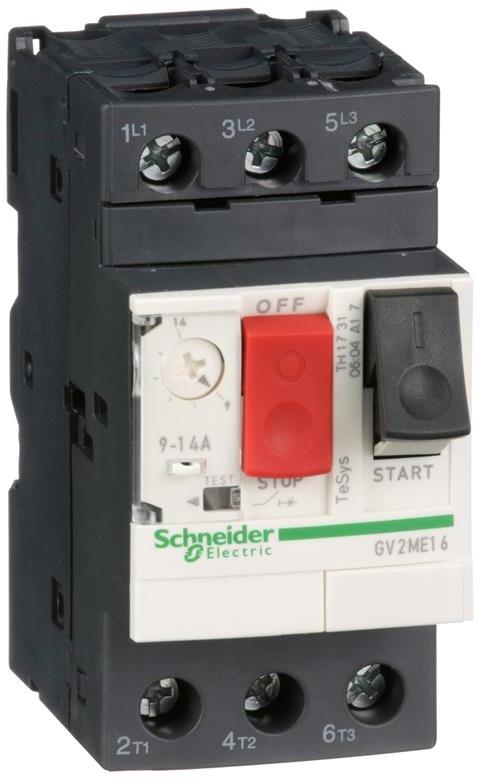 Моторна защита TeSys GV2ME 5.5kW TM 9...14A 15kA SE, SCHNEIDER ELECTRIC НИСКО НАПРЕЖЕНИЕ, GV2ME16