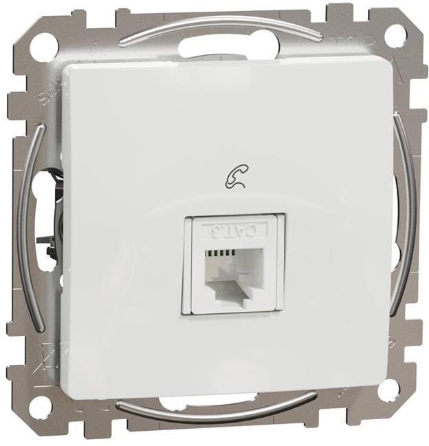 Розетка телефонна RJ11 цвят Бял Sedna SE, SCHNEIDER ELECTRIC, SDD111491