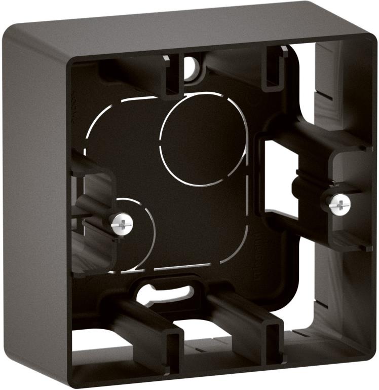 Конзола единична за открит монтаж цвят Черен Niloe New Legrand, LEGRAND, NP161BK