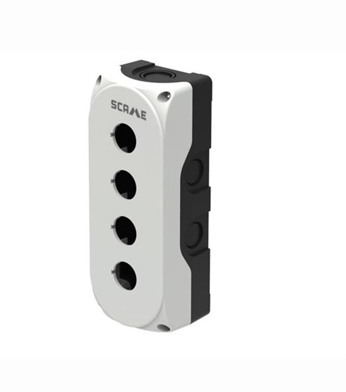 Бутониера празна с 4 отвора Ø22mm сива IP66 Compact Scame, SCAME, 590.PBG04