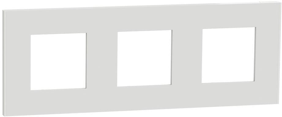 Лицева рамка 3х цвят Бял Unica Déco SE, SCHNEIDER ELECTRIC, NU600618