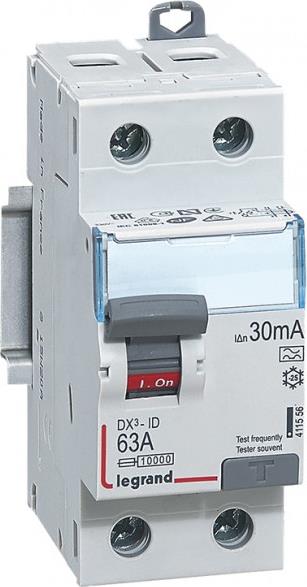 ДТЗ 2P 63A 30mА серия DX3 ID тип A Legrand, LEGRAND НИСКО НАПРЕЖЕНИЕ, 411556