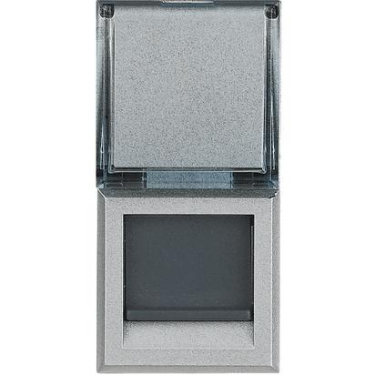 Розетка RJ45 cat.6 UTP конектор toolless IDC 1 мод. цвят Алуминий Axolute Bticino, BTICINO, HC4279C6