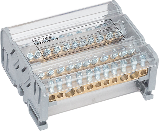 Разпределителен клемен блок Moblock 4P 125A-11 2x35 + 2x25 + 7x6mm² MOREK, MAB4125A18