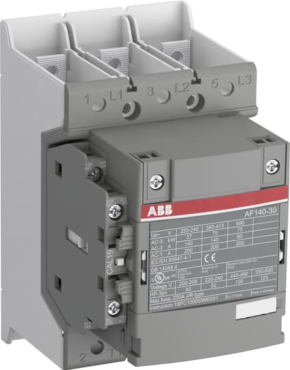 Контактор AF140-30-11B 3P 75kW (140A AC-3) 1NO+1NC 250...500V 50/60Hz ABB, 1SFL447002R1411