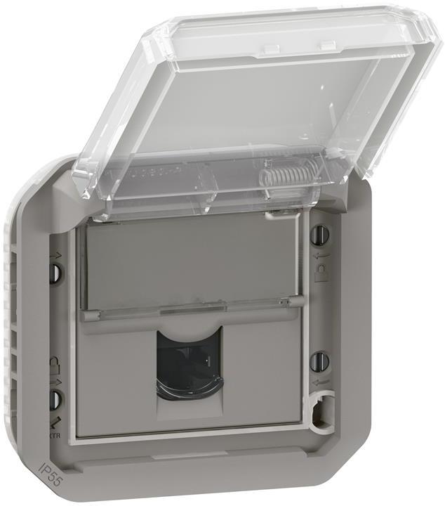 Розетка RJ45 cat.6 UTP механизъм цвят Сив IP55 Plexo New Legrand, LEGRAND, 69561L