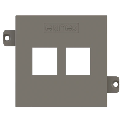 Лицев панел за 2х RJ45 Keystone 55x55 Fenix Grey London EKINEX, EK-KSC-2K-FGL