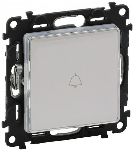 Бутон NO/NC с подсветка 12V и цветен етикет Valena Life Legrand, LEGRAND, 752114