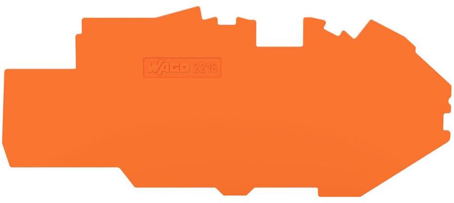 Крайна капачка 16мм2 оранжева за редова клема с бутон TOPJOB® S Wago, WAGO, 2216-7792